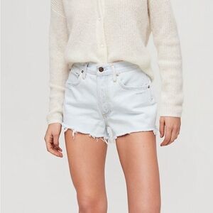 Agolde Parker Distressed Cut Off High Rise Shorts